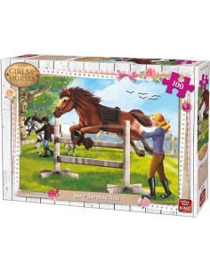 PUZZLE CHEVAL SAUT D'OBSTACLE