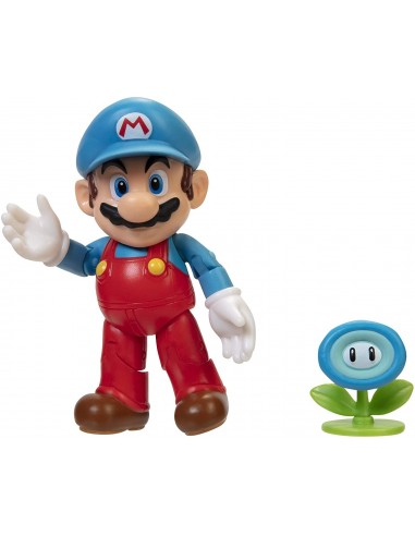 Nintendo - Jakks Super Mario - Figurine EIS-Mario avec Fleur de Glace - 10 cm