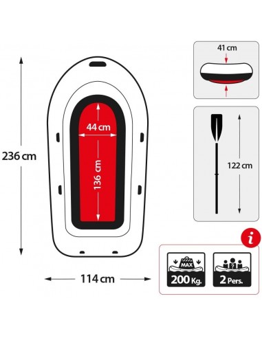 INTEX Set bateau gonflable Challenger 2