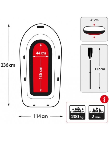 INTEX Set bateau gonflable Challenger 2 INTEX Set bateau gonflable Challenger 2