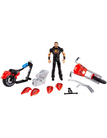 WWE Wreeking Véhicule Slam Cycle, moto avec action roue arrière WWE Wreeking Véhicule Slam Cycle, moto avec action roue arrière