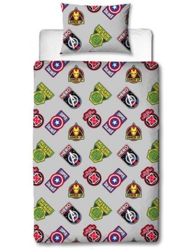 Housse de Couette Avengers Captain America, Thor, Hulk et Iron Man