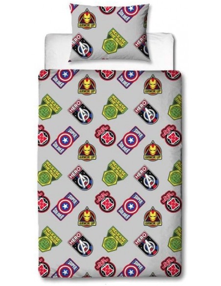 Housse de Couette Avengers Captain America, Thor, Hulk et Iron Man Housse de Couette Avengers Captain America, Thor, Hulk et Iron Man