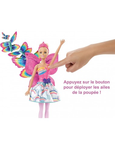 Barbie Dreamtopia poupée fée papillon blonde volante