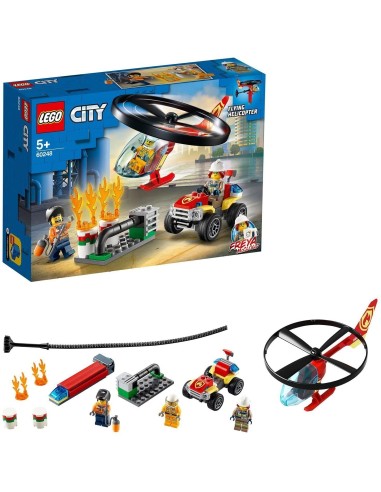 Lego city intervention hélicoptère et quad 60248