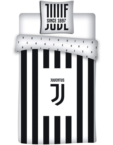 Juventus Football - Parure de lit - Housse de Couette 140 x 200 cm Taie 63 x 63 cm