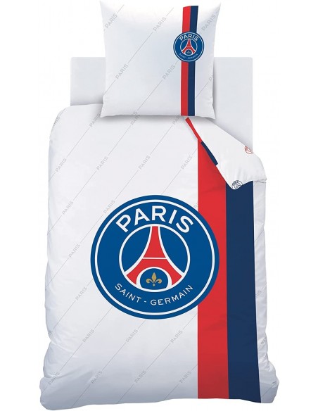 Housse de couette Paris Saint Germain Blanche Housse de couette Paris Saint Germain Blanche