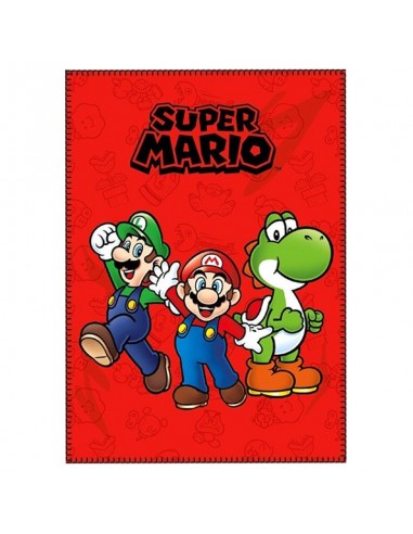 Plaid polaire Mario Bros rouge