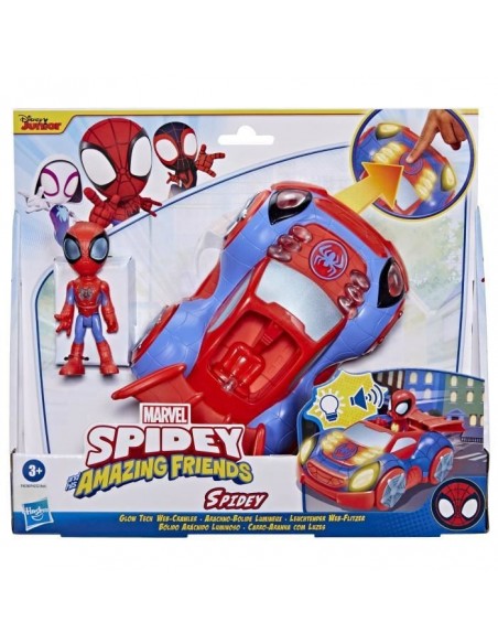 SPIDEY ARACHNO BOLIDE LUMINEUX + FIGURINE SPIDERMAN