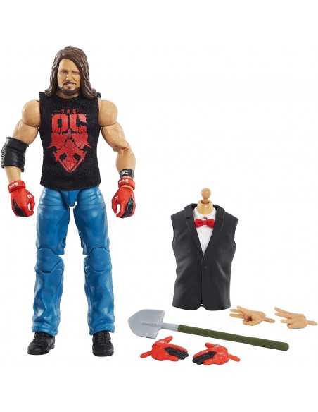 Figurine articulée de catch AJ Styles en tenue de combat