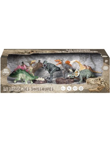 Coffret boite de 6 dinosaures