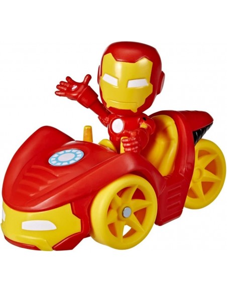 Marvel Spidey and His Amazing Friends Figurine véhicule Racer Jouet Iron Man