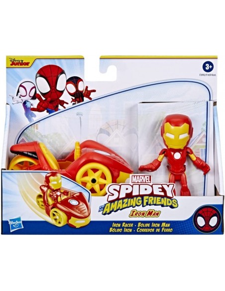 Marvel Spidey and His Amazing Friends Figurine véhicule Racer Jouet Iron Man