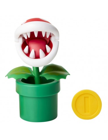 Figurine super Mario plante Piranha avec pièce