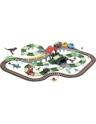 Circuit de train en bois 60 piéces