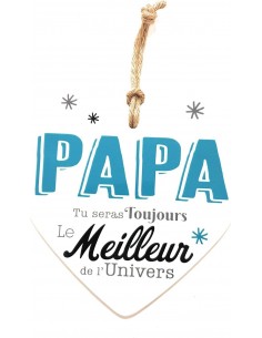 Coeur en céramique message "papa tu seras toujours le...