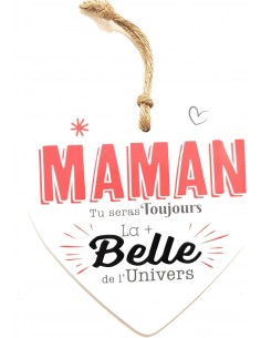 Coeur en céramique message "maman tu seras toujours la +...