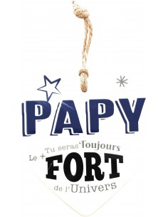 Coeur en céramique message "papy tu seras toujours le +...