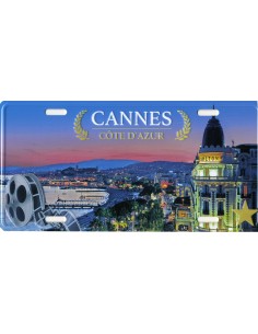 Plaque de rue Cannes la nuit