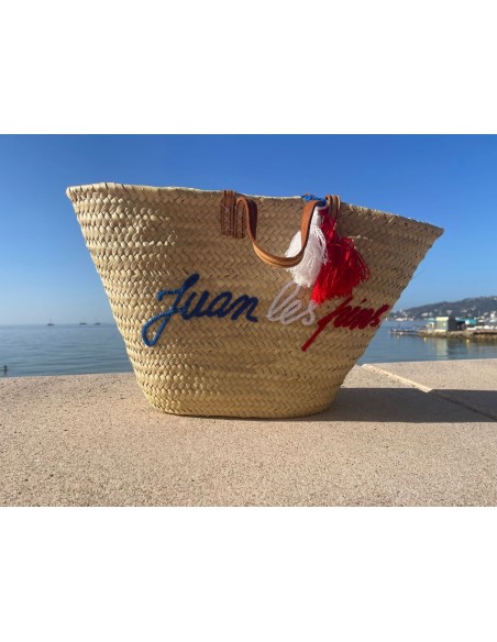 Grand panier en paille avec anses Juan les pins