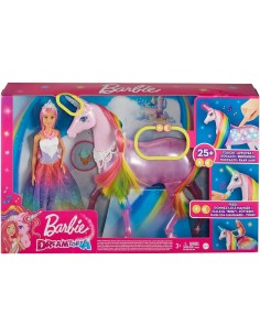 Barbie Dreamtopia Licorne rose Lumières Magiques crinière...