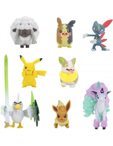 Pokémon - 8 Figurines Battle - Pikachu,...