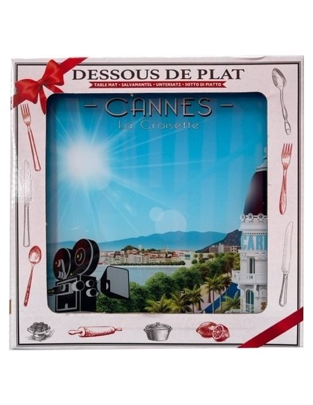 Dessous de plat Cannes la croisette 20 x 20 cm