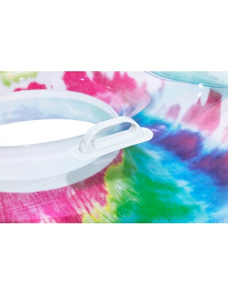 Bouée Tie Dye avec appui-tête 118 x 117 cm