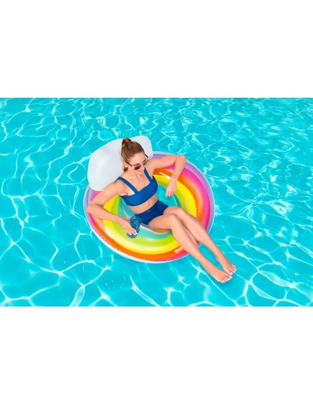 Bouée Rainbow Dreams™ avec appui-tête Ø 107 cm
