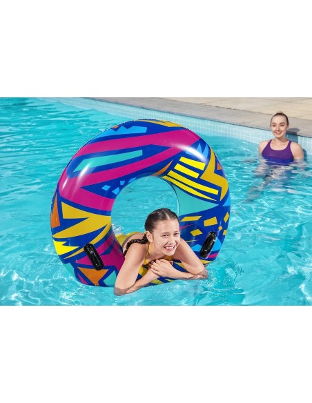 Bouée gonflable avec poignées Ø 107 cm Modèle aléatoire