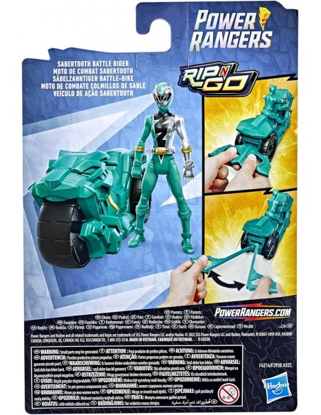 Power rangers vert moto et figurine
