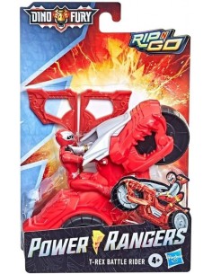 Power rangers rouge moto et figurine
