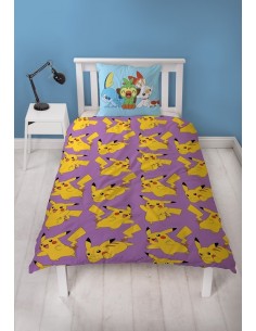 Housse de couette Pokémon Pikachu jaune réversible 2