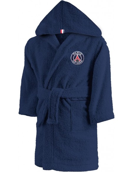 PSG Peignoir à Capuche Brodé Enfant Garçon 6 à 8 Ans