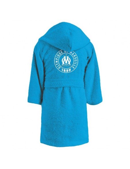 OM Peignoir à Capuche Brodé Enfant Garçon 10 à 12 Ans