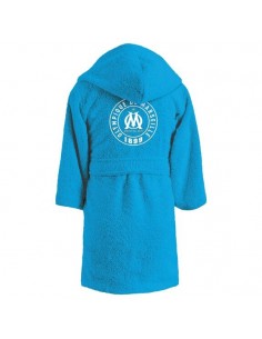 OM Peignoir à Capuche Brodé Enfant Garçon 6 à 8 Ans