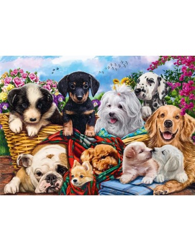 Puzzle 500 piéces équipe de chiens