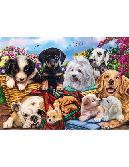 Puzzle 500 piéces équipe de chiens