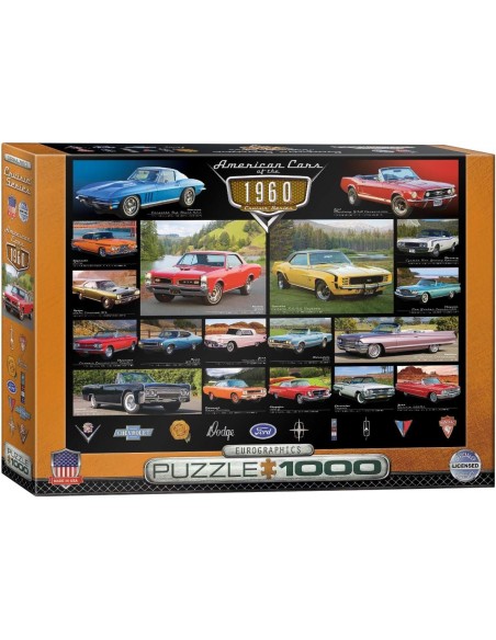 Puzzle 1000 piéces voitures américaines des années 1960