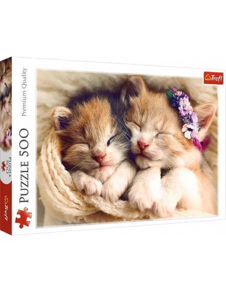 Puzzle 500 piéces équipe de chats