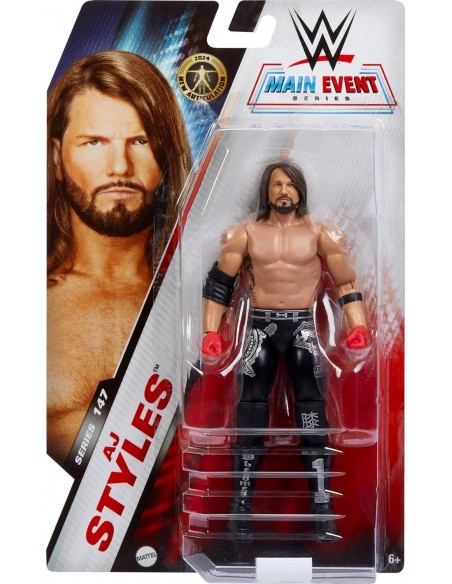 Figurine WWE de 15,2 cm de collection AJ Styles avec 10 points d'articulation