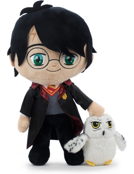 Peluche Harry potter avec hedwig 30 cm