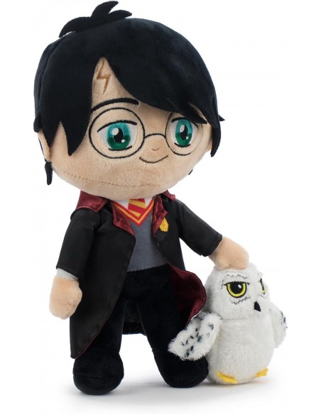 Peluche Harry potter avec hedwig 30 cm