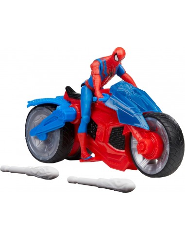 Figurine Spiderman sur sa moto
