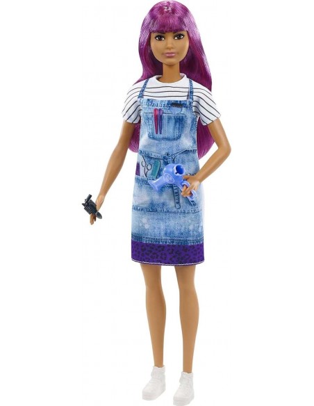 Poupée Barbie Coiffeuse aux Cheveux Violets