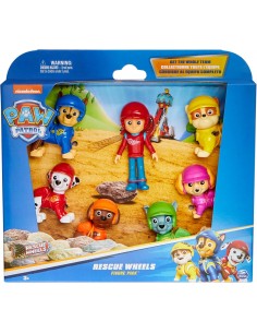 Pat Patrouille - Coffret Cadeau 7 Figurines Rescue Wheels