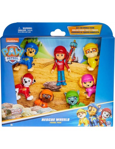 Pat Patrouille - Coffret Cadeau 7 Figurines Rescue Wheels