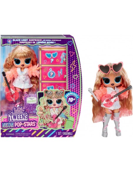 LOL Surprise Tweens neon Thea Stars- Poupée Mannequin L.O.L. Surprise!Pop Stars  - Avec Plus de 10 Surprises