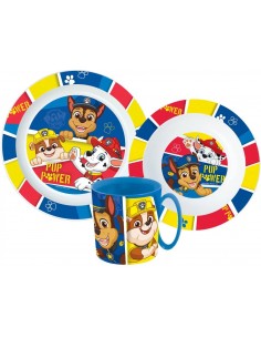 Service de table, micro-service en plastique Pat Patrouille