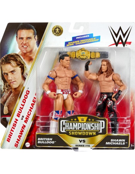 Figurine wwe championship  Series 16 British Bulldog et Shawn Michaels